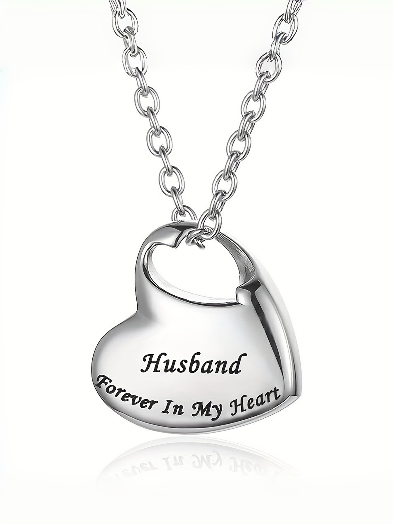Custom Engraved Heart Memorial Necklace